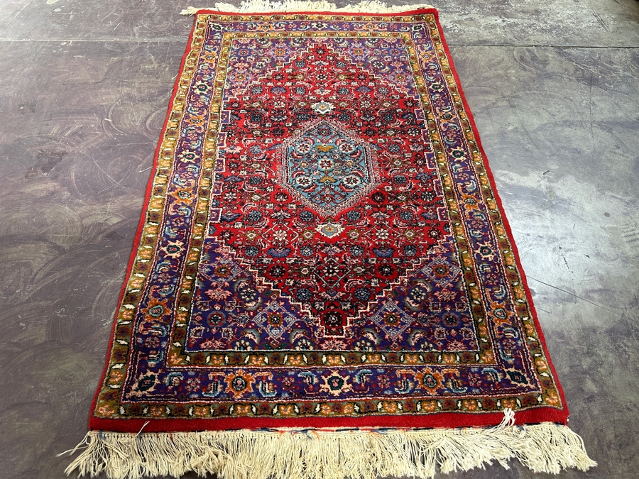 Hand Knotted Wool Persian Area Rug Made In India 37 X 63 [Photo 2]