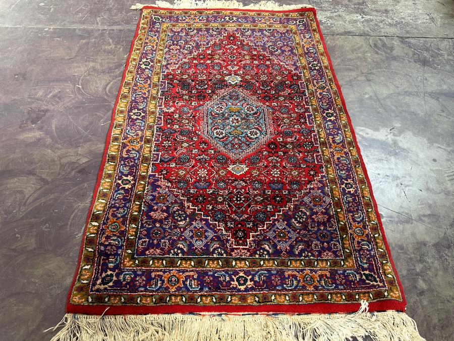 Hand Knotted Wool Persian Area Rug Made In India 37 X 63 [Photo 3]