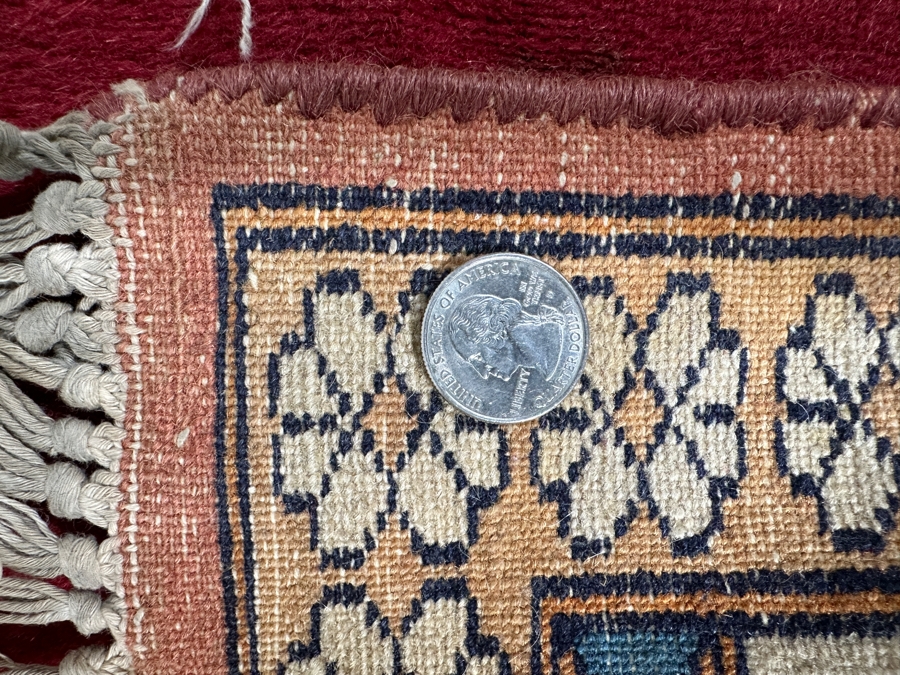 Hand Knotted Wool Persian Prayer Rug 18.5 X 26 [Photo 7]