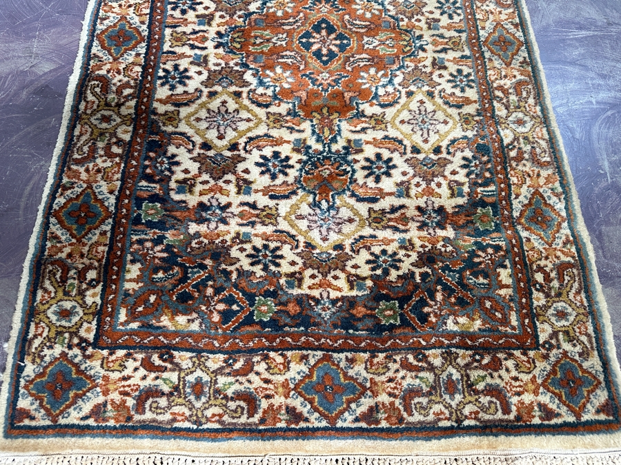 Hand Knotted Wool Persian Area Rug Made In India 31 X 53 [Photo 4]