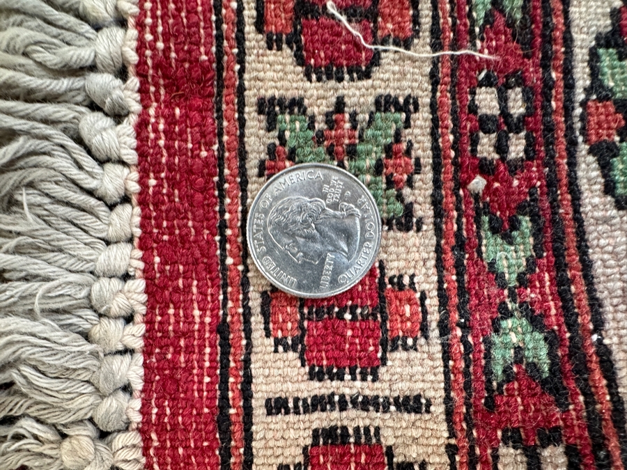 Hand Knotted Wool Persian Prayer Rug 19.5 X 26 [Photo 9]