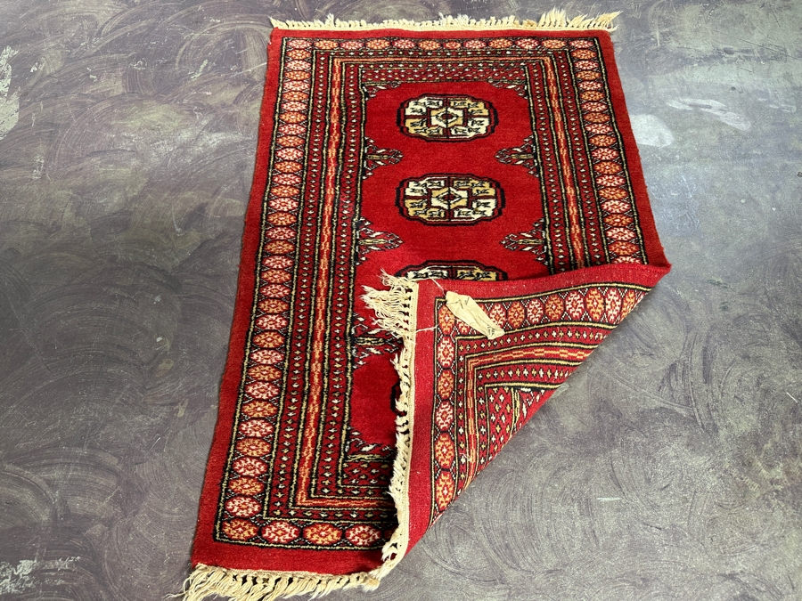 Hand Knotted Wool Persian Boukara Area Rug Made In Pakistan 25 X 38 [Photo 6]