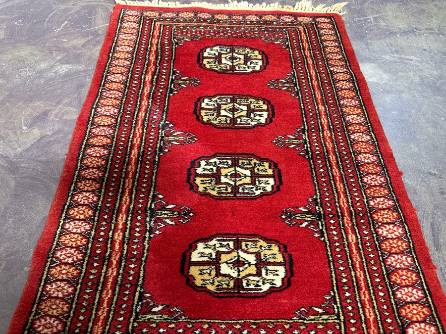 Hand Knotted Wool Persian Boukara Area Rug Made In Pakistan 25 X 38 [Photo 5]