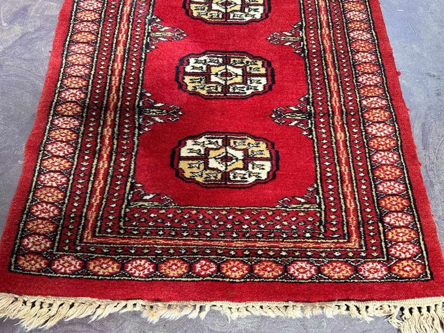 Hand Knotted Wool Persian Boukara Area Rug Made In Pakistan 25 X 38 [Photo 4]