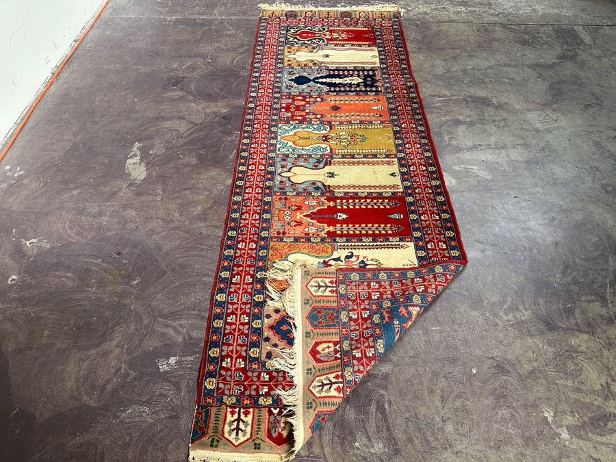 Hand Knotted Wool Persian Area Rug 30 X 92 [Photo 9]