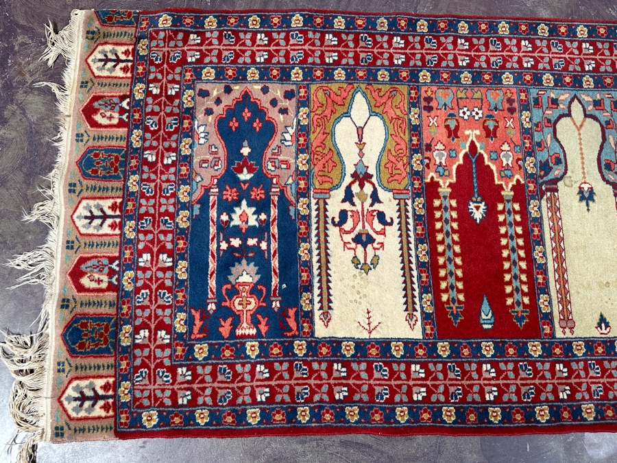 Hand Knotted Wool Persian Area Rug 30 X 92 [Photo 5]