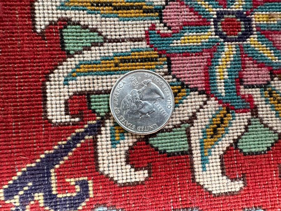 Finely Hand Knotted Wool Persian Area Rug With Animals 79 X 125 [Photo 17]