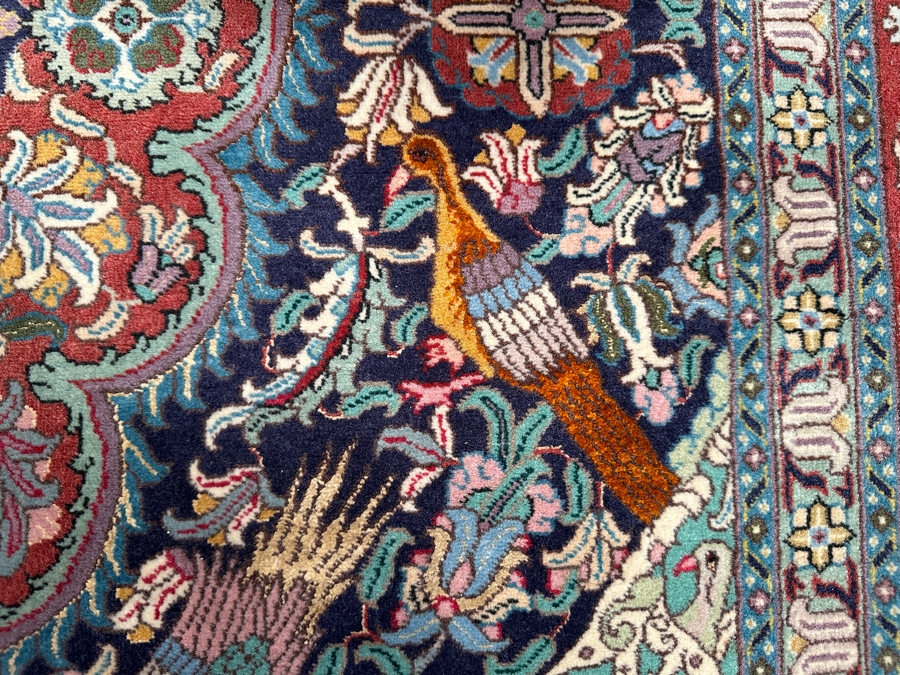 Finely Hand Knotted Wool Persian Area Rug With Animals 79 X 125 [Photo 13]