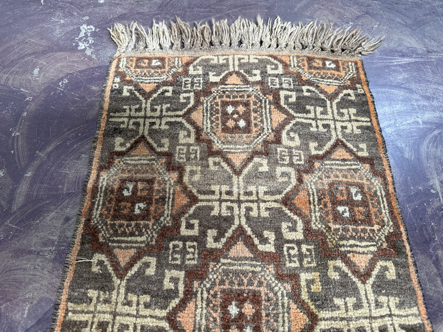 Hand Knotted Wool Persian Area Rug 19 X 26 [Photo 4]