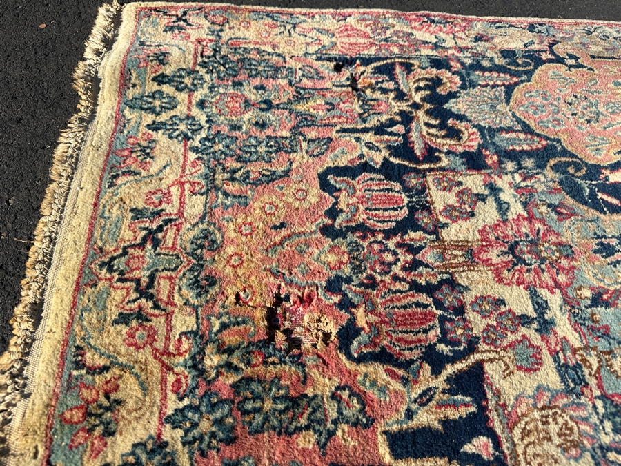 Large Hand Knotted Wool Persian Area Rug Made In Iran - See Photos For Damage 116 X 172 [Photo 5]