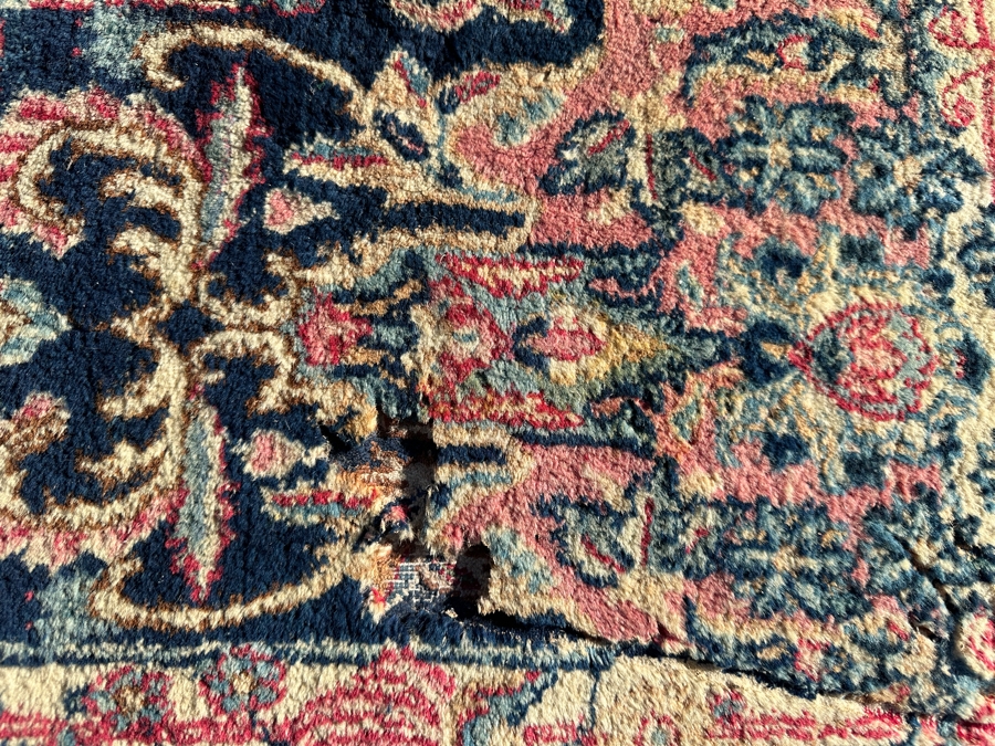 Large Hand Knotted Wool Persian Area Rug Made In Iran - See Photos For Damage 116 X 172 [Photo 6]
