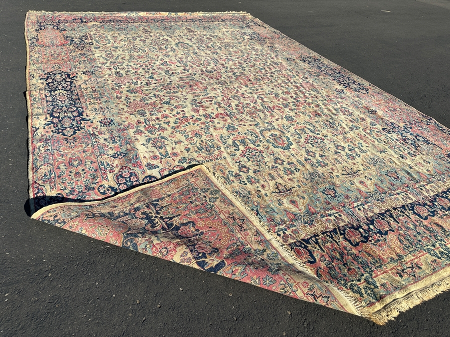 Large Hand Knotted Wool Persian Area Rug Made In Iran - See Photos For Damage 116 X 172 [Photo 3]
