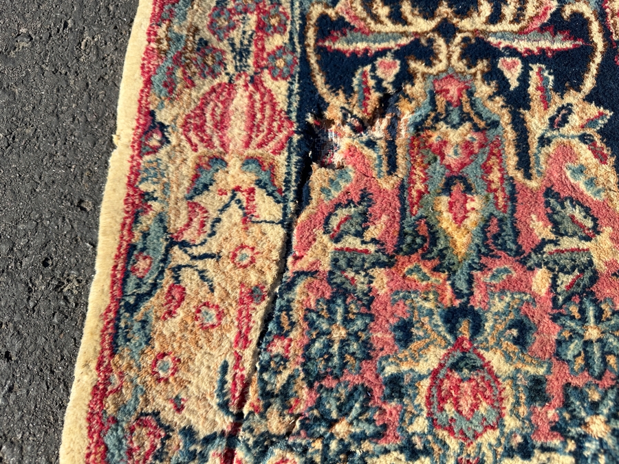 Large Hand Knotted Wool Persian Area Rug Made In Iran - See Photos For Damage 116 X 172 [Photo 9]