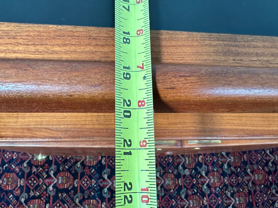 Vintage Mid-Century Modern Falster Mobelfabrik Drop-Leaf Rolling Bar Cart In Teak (2 Legs Have Hairline Cracks - See Photos) 35W X 21D X 34.5H With 22' Expandable Leaf [Photo 17]