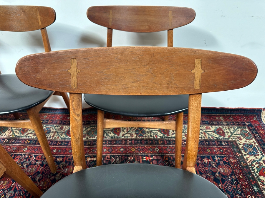 Six Signed Mid-Century Modern Carl Hansen & Son Danish Modern Chairs Designed By Hans J. Wegner Model CH 30 [Photo 3]