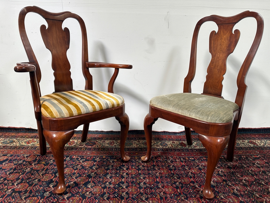 Pair Of Statton Furniture Centennial Cherry Side Chairs [Photo 4]
