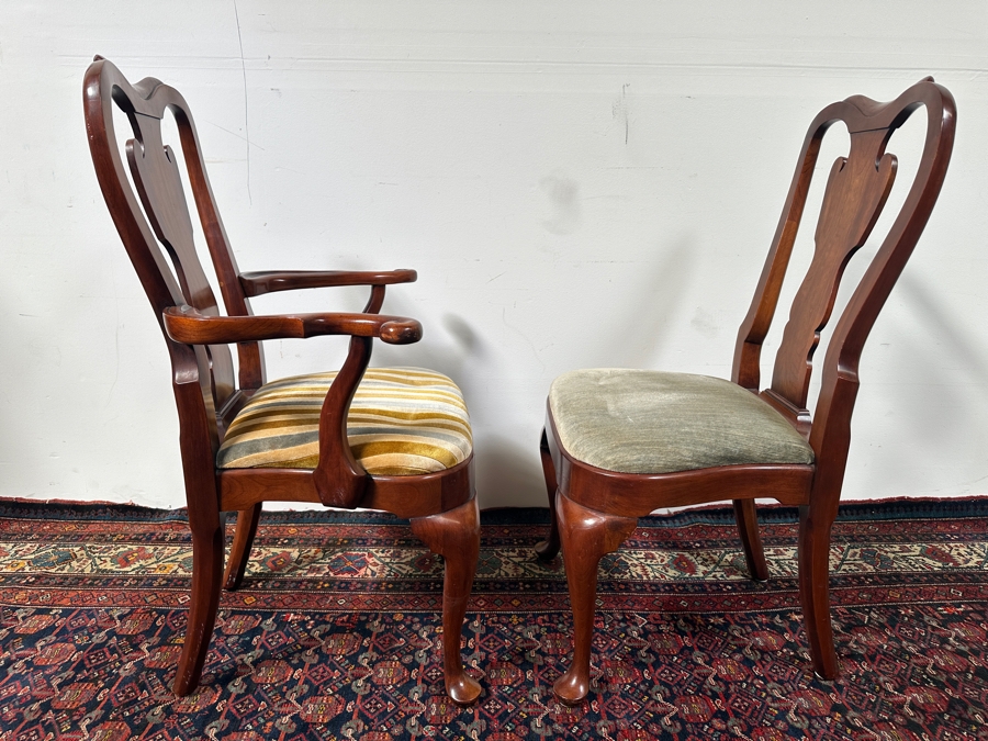 Pair Of Statton Furniture Centennial Cherry Side Chairs [Photo 5]