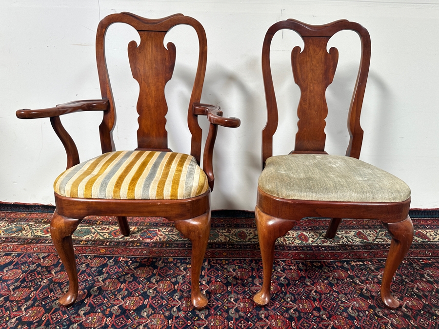 Pair Of Statton Furniture Centennial Cherry Side Chairs [Photo 2]