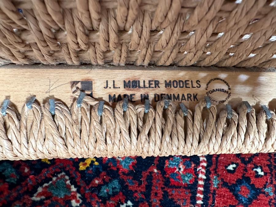 Vintage Mid-Century Modern Niels Otto Moller (J. L. Moller) Danish Teak Chairs, 2 X Model 66 Armchairs And 2 X Model 83 (Some Chairs Need Re-roping) [Photo 22]