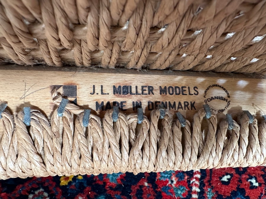 Vintage Mid-Century Modern Niels Otto Moller (J. L. Moller) Danish Teak Chairs, 2 X Model 66 Armchairs And 2 X Model 83 (Some Chairs Need Re-roping) [Photo 23]