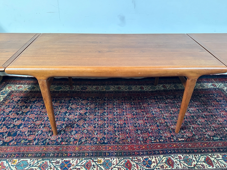 Vintage Mid-Century Danish Modern Johannes Andersen Teak Hidden Leaf Dining Table 67L (120.5L With Leaves In) X 35W X 29H - See Photos [Photo 9]