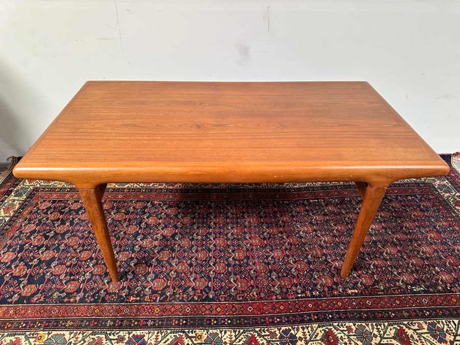 Vintage Mid-Century Danish Modern Johannes Andersen Teak Hidden Leaf Dining Table 67L (120.5L With Leaves In) X 35W X 29H - See Photos [Photo 4]