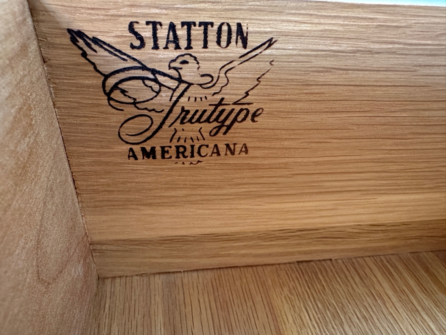 Vintage Statton Americana Furniture Highboy 9-Drawer Chest Of Drawers Dresser 37W X 19D X 63H [Photo 7]