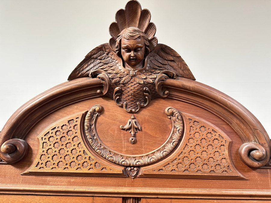 Antique French Carved Wooden Armoire 47W X 23D X 95H [Photo 3]