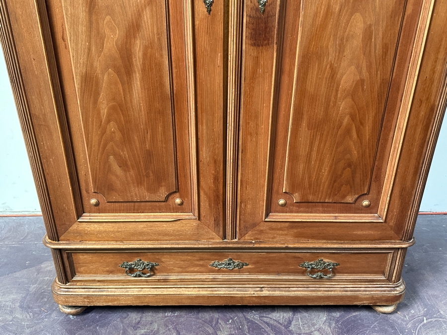 Antique French Carved Wooden Armoire 47W X 23D X 95H [Photo 8]