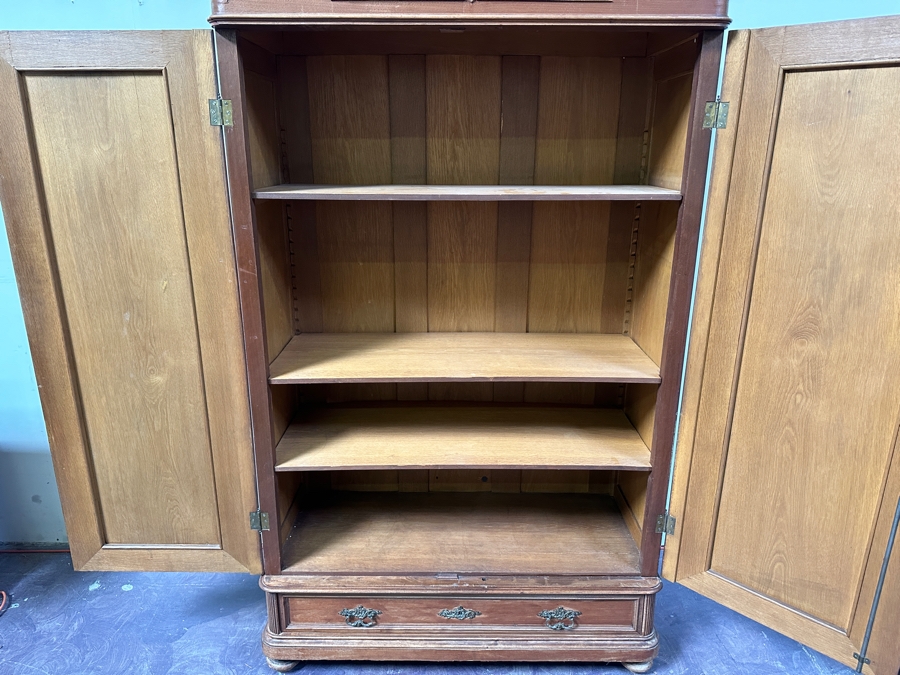 Antique French Carved Wooden Armoire 47W X 23D X 95H [Photo 12]