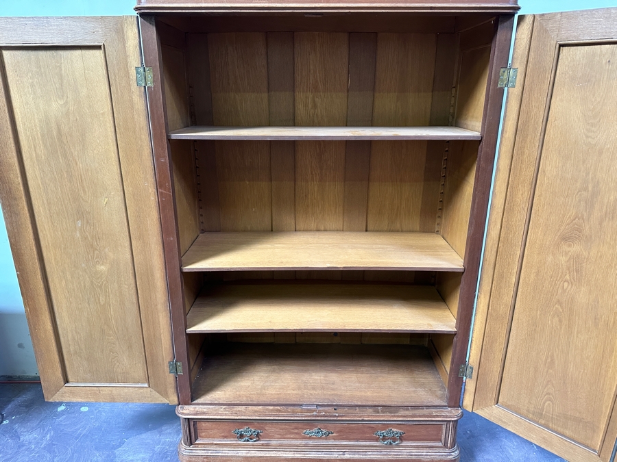 Antique French Carved Wooden Armoire 47W X 23D X 95H [Photo 13]