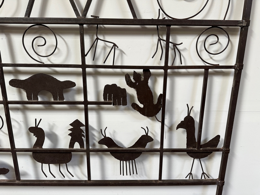 Custom Wrought Iron Headboard Featuring Various Animals 60.5W X 78.5H [Photo 4]