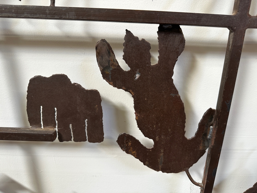 Custom Wrought Iron Headboard Featuring Various Animals 60.5W X 78.5H [Photo 6]