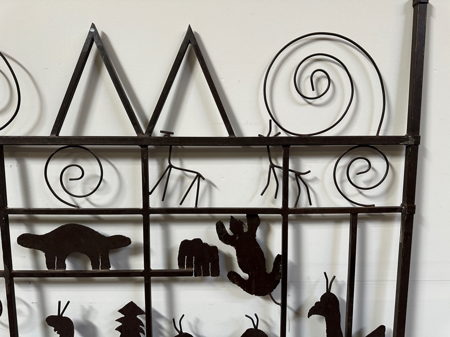 Custom Wrought Iron Headboard Featuring Various Animals 60.5W X 78.5H [Photo 5]