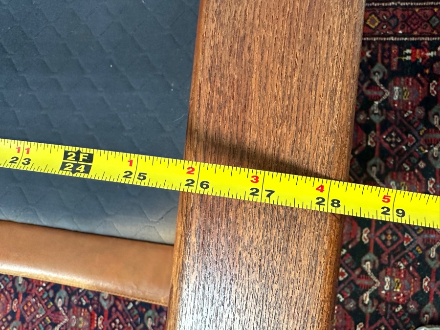 Pair Of Vintage Mid-Century Danish Modern Teak And Leather Armchairs Designed By Knut Saeter For Vatne Mobler 28W X 27D X 28H [Photo 10]