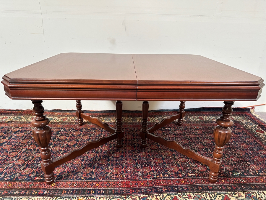 Vintage Wooden Dining Table 53.5L X 42W X 30H [Photo 4]