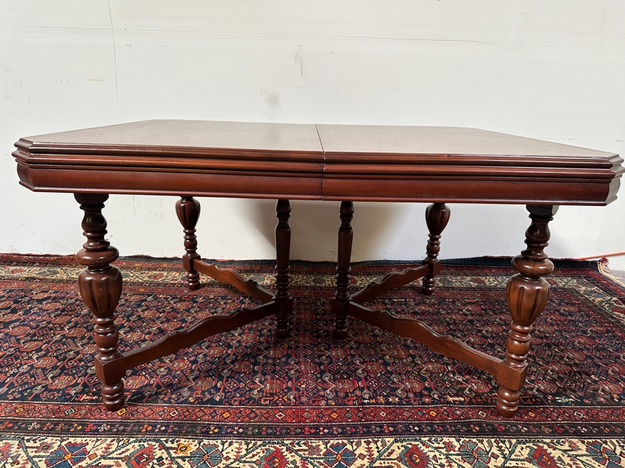 Vintage Wooden Dining Table 53.5L X 42W X 30H [Photo 3]