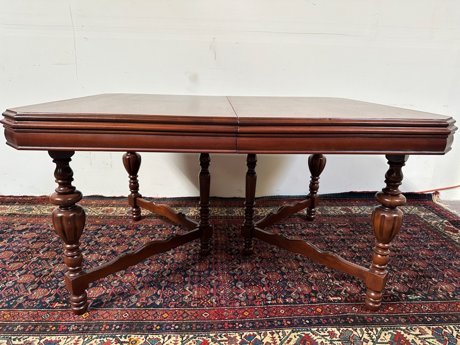 Vintage Wooden Dining Table 53.5L X 42W X 30H [Photo 2]