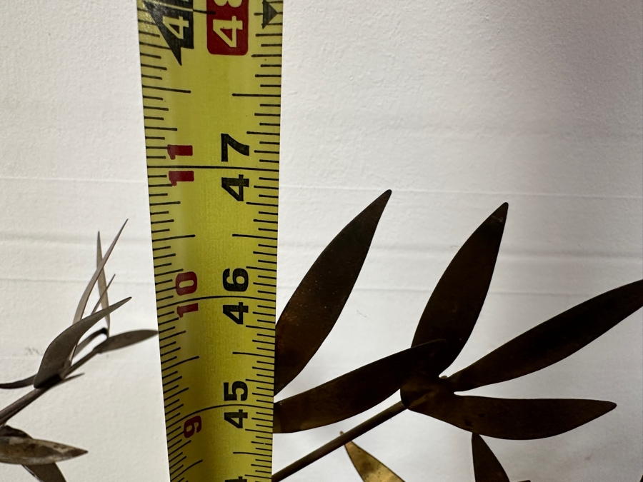 Large Brass Tree Wall Sculpture Attributed To Curtis Jere 56W X 47H [Photo 7]