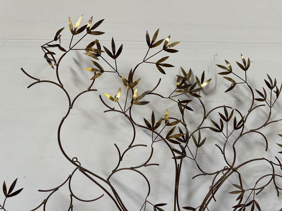 Large Brass Tree Wall Sculpture Attributed To Curtis Jere 56W X 47H [Photo 4]