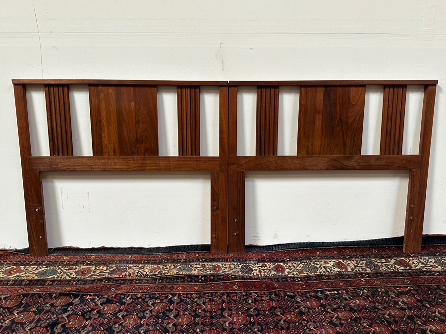 Pair Of Teak Twin Size Headboards (Use As King Headboard) 41W Each X 36H [Photo 3]