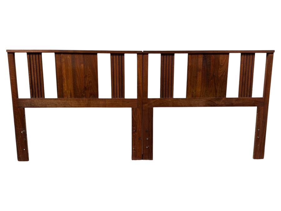 Pair Of Teak Twin Size Headboards (Use As King Headboard) 41W Each X 36H [Photo 1]