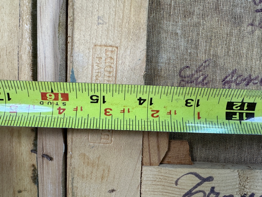 Dino Tronchin (20th Century, Italian) Original Abstract Expressionist Oil Painting On Canvas Of A Ship In Harbor Artist Signed Lower Left Titled And Signed On Verso 16 X 12 [Photo 11]