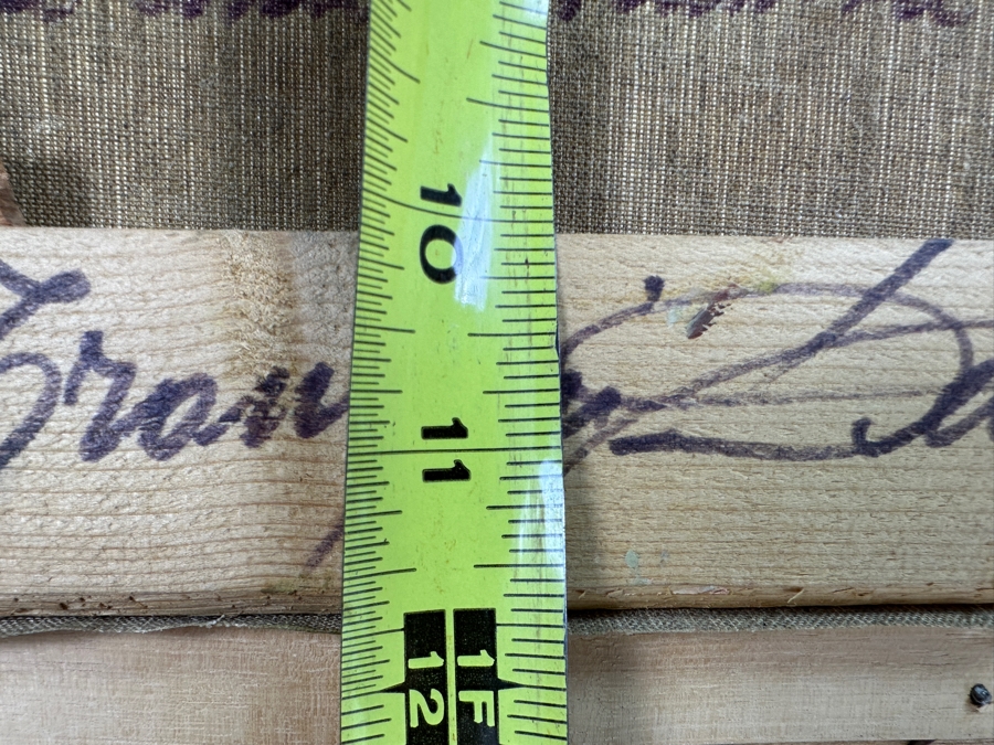 Dino Tronchin (20th Century, Italian) Original Abstract Expressionist Oil Painting On Canvas Of A Ship In Harbor Artist Signed Lower Left Titled And Signed On Verso 16 X 12 [Photo 12]