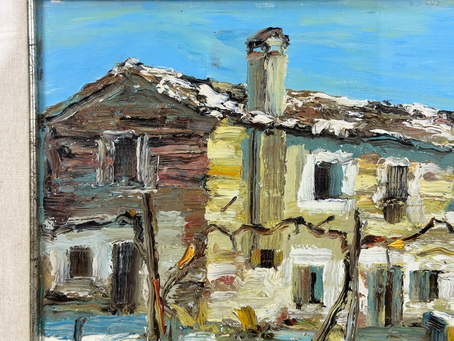 Dino Tronchin (20th Century, Italian) Original Abstract Expressionist Oil Painting On Canvas Artist Signed Lower Left Titled And Signed On Verso 16 X 12 [Photo 3]