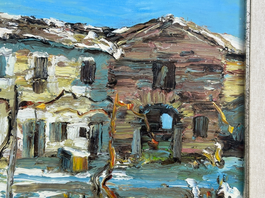 Dino Tronchin (20th Century, Italian) Original Abstract Expressionist Oil Painting On Canvas Artist Signed Lower Left Titled And Signed On Verso 16 X 12 [Photo 4]