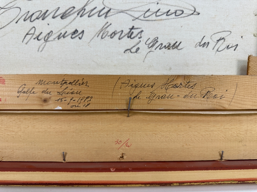 Dino Tronchin (20th Century, Italian) Original Abstract Expressionist Oil Painting On Canvas Artist Signed Lower Left Titled And Signed On Verso 16 X 12 [Photo 8]