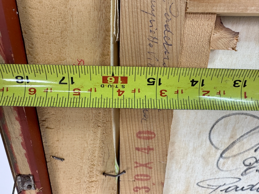 Dino Tronchin (20th Century, Italian) Original Abstract Expressionist Oil Painting On Canvas Artist Signed Lower Left Titled And Signed On Verso 16 X 12 [Photo 11]