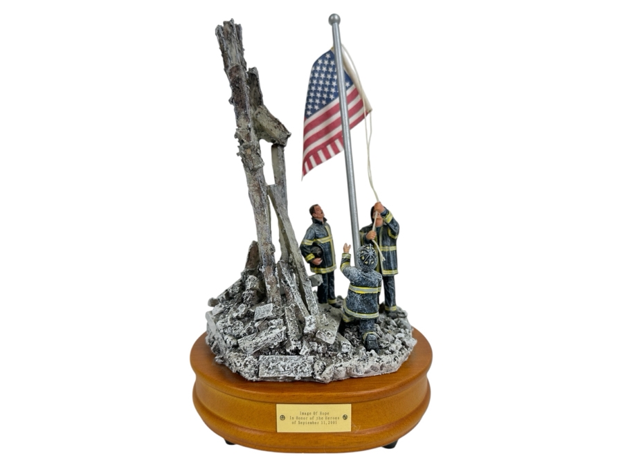 Image Of Hope In Honor Of The Heroes Of September 11, 2001 Red Hats Of Courtage Vanmark The San Francisco Music Box Company 9.5H [Photo 1]