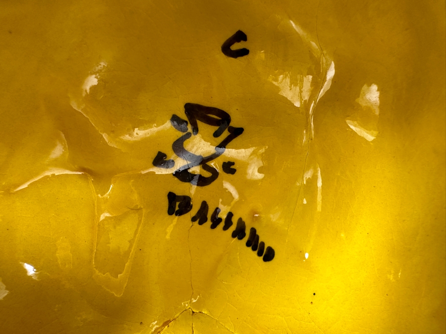 Hand Painted Italian Bassano Ceramic Owl (See Photos For Repairs On Base) 10H [Photo 10]